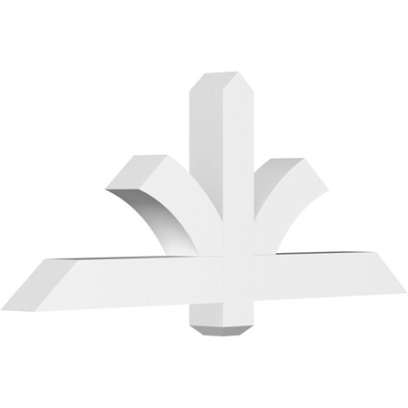 Ekena Millwork Redmond Architectural Grade PVC Gable Bracket, 48"W x 20"H x 4"D x 4"F, 10/12 Pitch GBP048X20X0404RED00
